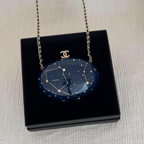 Chanel Constellation Globe Minaudiere Dark Blue Resin Box Clutch Evening Bag