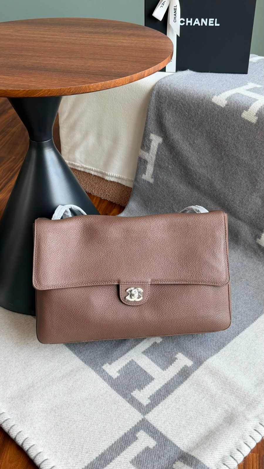 Chanel Souplissimo Maxi Flap Bag Light Brown Grained Calfskin Chanel Souplissimo Maxi Flap Bag Light Brown Grained Calfskin