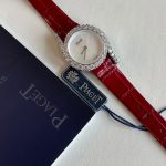 Piaget Limelight Gala 26MM Diamond Studded Bezel Red Strap Ladies Watch