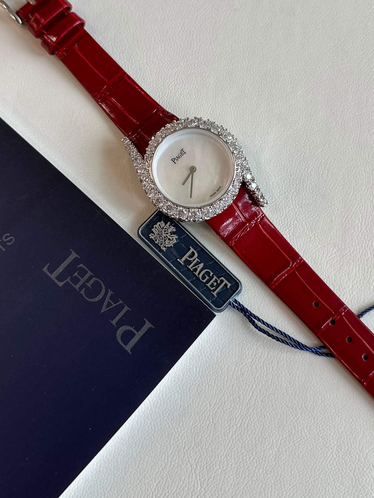 Piaget Limelight Gala 26MM Diamond Studded Bezel Red Strap Ladies Watch Piaget Limelight Gala 26MM Diamond Studded Bezel Red Strap Ladies Watch