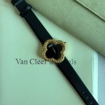 Van Cleef & Arpels Alhambra 26MM Yellow Gold Onyx Watch