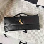 Bottega Veneta Andiamo Top Handle Clutch Black Leather Bag