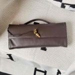Bottega Veneta Andiamo Top Handle Clutch Fondant Leather Bag