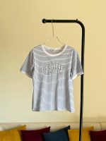Celine Saint-Tropez 70s Jersey Striped Blue White T-Shirt