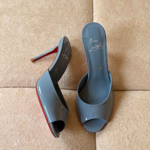 Christian Louboutin Ceruleo Me Dolly 100MM Patent Mules