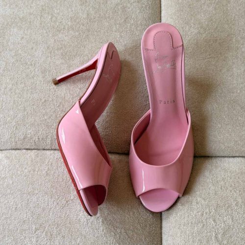 Christian Louboutin Hot Pink Me Dolly 100MM Patent Mules