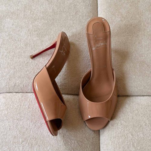 Christian Louboutin Neutral Me Dolly 100MM Patent Mules