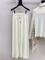 Fendi FF Monogram Knit Cardigan & Wide-Leg Pants Set