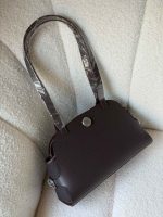 Hermes Tablier Sellier Rouge Sellier Vache Hunter & Toile Militaire Shoulder Bag