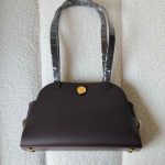 Hermes Tablier Sellier Rouge Sellier Vache Hunter & Toile Militaire Shoulder Bag