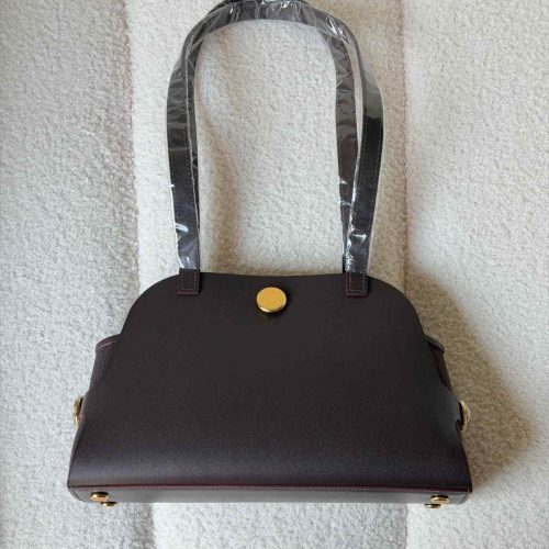Hermes Tablier Sellier Rouge Sellier Vache Hunter & Toile Militaire Shoulder Bag