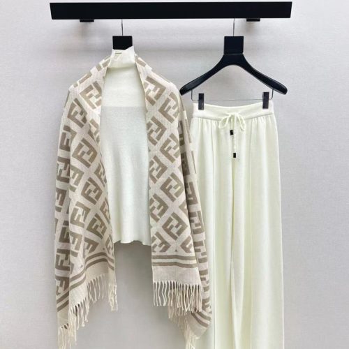 Fendi FF Monogram Cardigan & Pants Set
