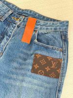 Louis Vuitton Stonewashed Monogram Patch Boot-Cut Jeans