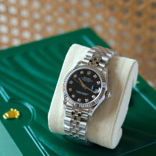 Rolex Datejust 31mm Black Diamond Dial Ladies Watch