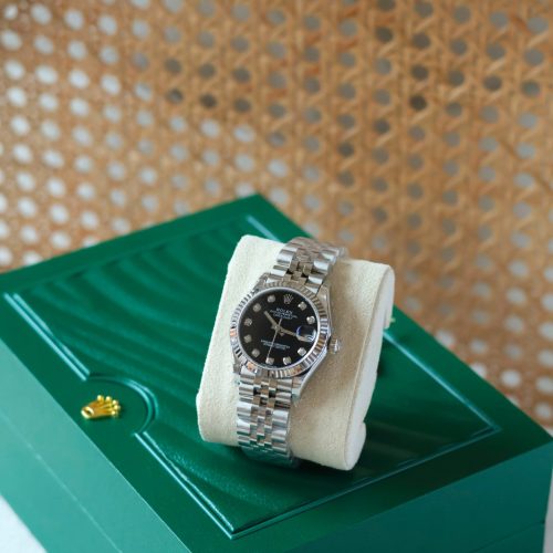 Rolex Datejust 31mm Black Diamond Dial Ladies Watch
