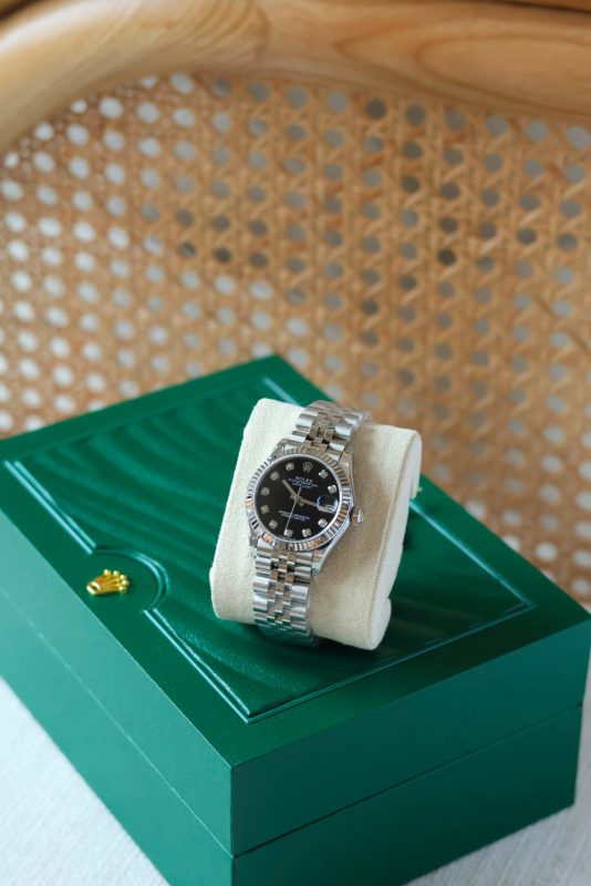 Rolex Datejust 31mm Black Diamond Dial Ladies Watch