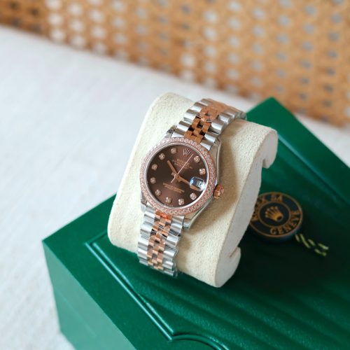 Rolex Datejust 31mm Rich Chocolate Diamond Dial Ladies Watch