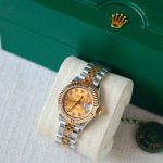 Rolex Datejust 31mm Two-Tone Champagne Diamond Dial Fluted Bezel Ladies Watch
