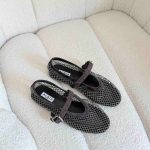 Alaia mesh mary jane ballet flats in brown