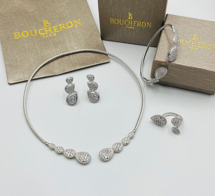 Boucheron White Gold Serpent Boheme Diamond Choker Necklace Set