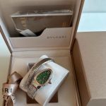 Bvlgari Serpenti Tubogas 35MM Two-Tone Rose Gold Diamond Green Dial Women’s Wristwatch