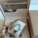 Bvlgari Serpenti Tubogas 35mm White Dial Stainless Steel Ladies Watch