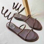 CLEO BROWN FLAT SANDAL