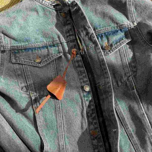 Celine collarless denim jacket light blue