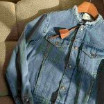 Celine collarless denim jacket light blue