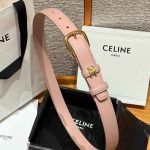 Celine vivienne belt in taurillon pink leather