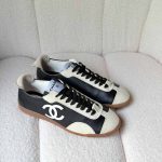 Chanel 26P suede sneakers black