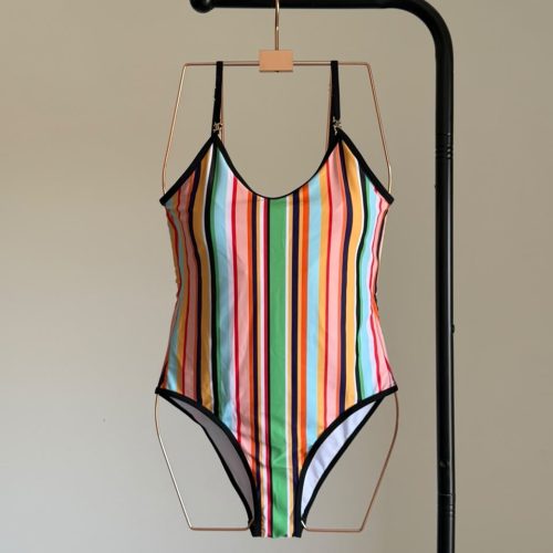 Chanel Coco Beach Multicolour Striped Swimsuit