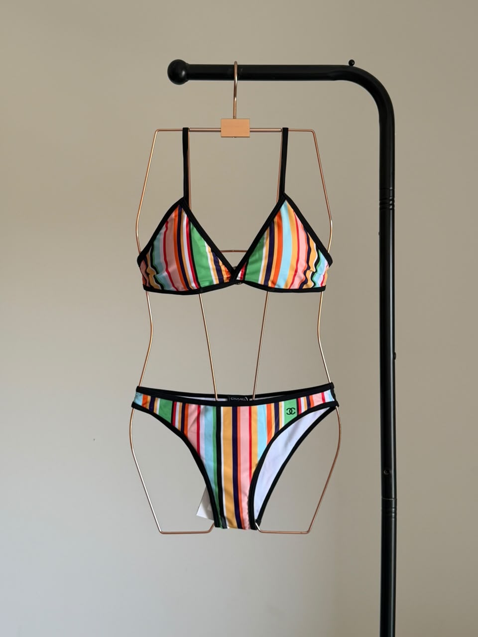 Chanel Striped Multicolour Coco Beach Bikini Chanel Striped Multicolour Coco Beach Bikini