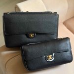 Chanel grained calfskin souplissimo flap bag black