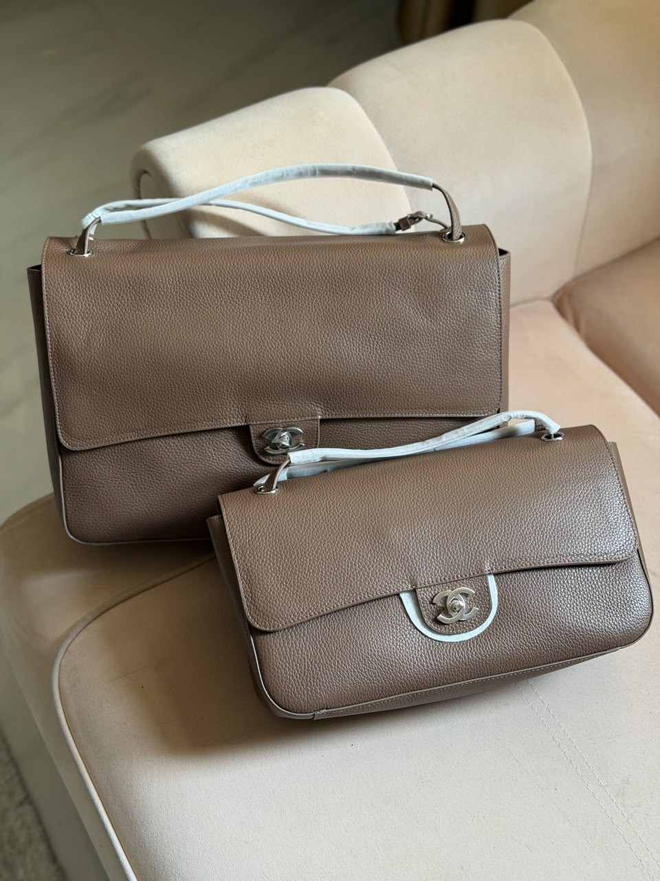 Chanel grained calfskin souplissimo flap bag light brown Chanel grained calfskin souplissimo flap bag light brown