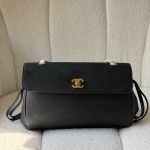 Chanel grained calfskin urban essential flap bag black