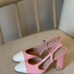 Chanel-patent-cap-toe-slingback-pumps-pink