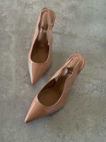 Christian louboutin 70 hot chick slingback pumps beige