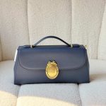 Dior Medaillon pouch blue smoth calfskin