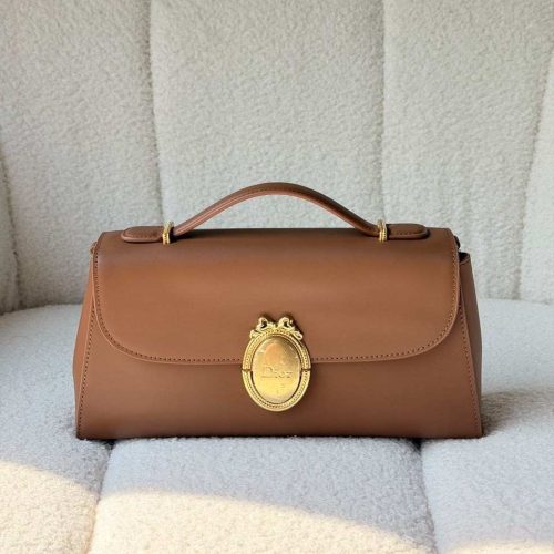 Dior Medaillon pouch brown smoth calfskin