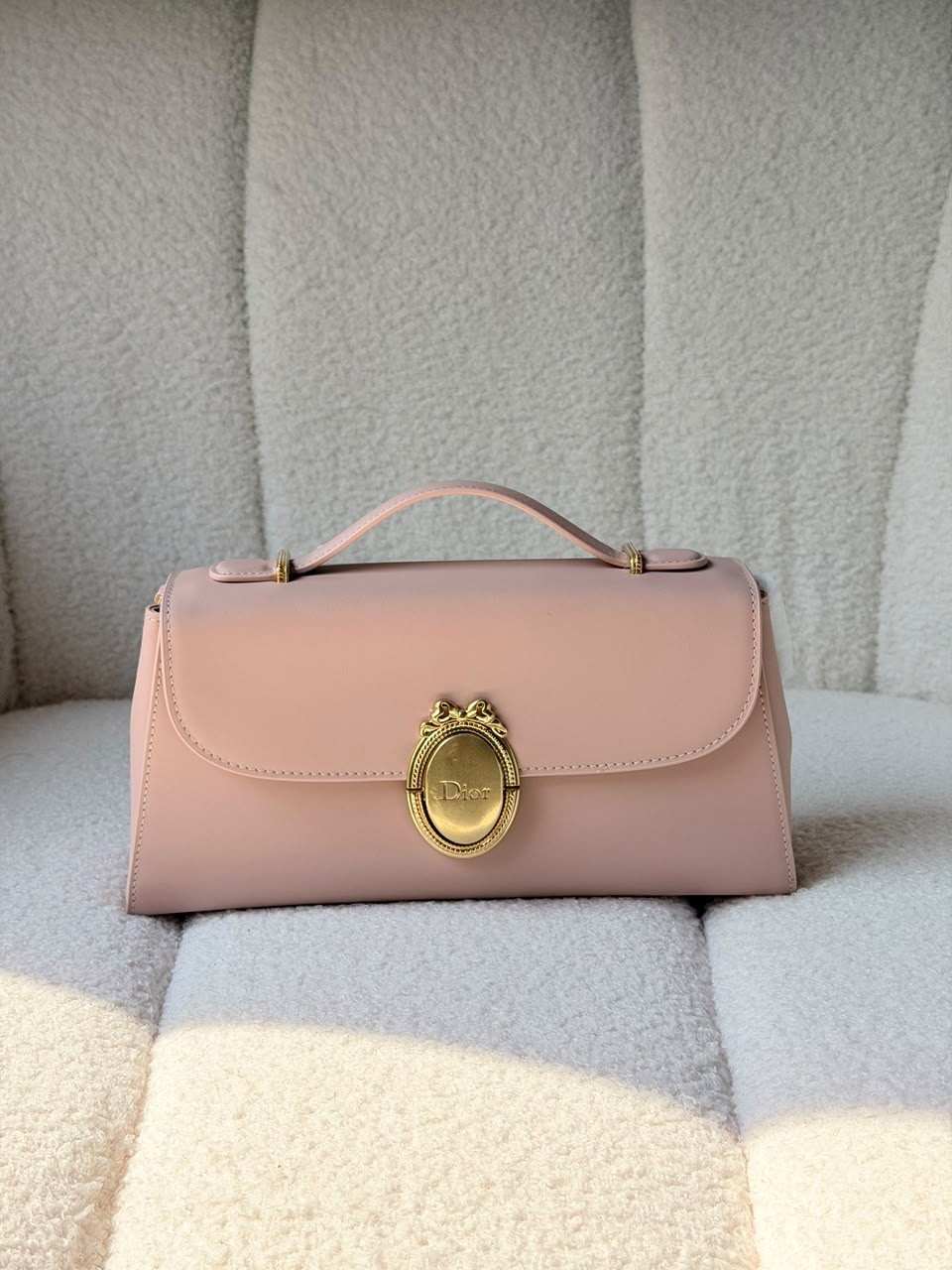 Dior Medaillon pouch pink smoth calfskin Dior Medaillon pouch pink smoth calfskin
