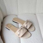 Dior cannage slide sandals beige white