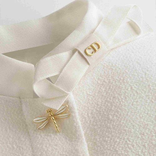 Dior virgin wool cropped jacket ecru