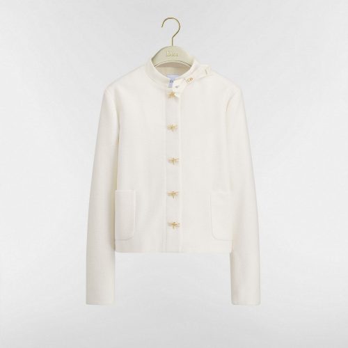 Dior virgin wool cropped jacket ecru