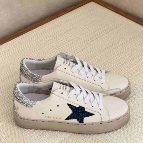 Golden goose blue glitter superstar sneakers