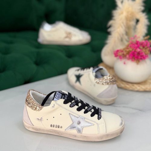 Golden goose golden glitter heel tab superstar sneakers