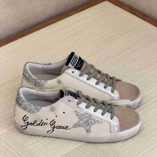 Golden goose silver glitter superstar sneakers