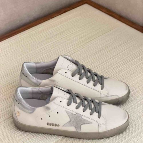 Golden goose white leather superstar sneakers