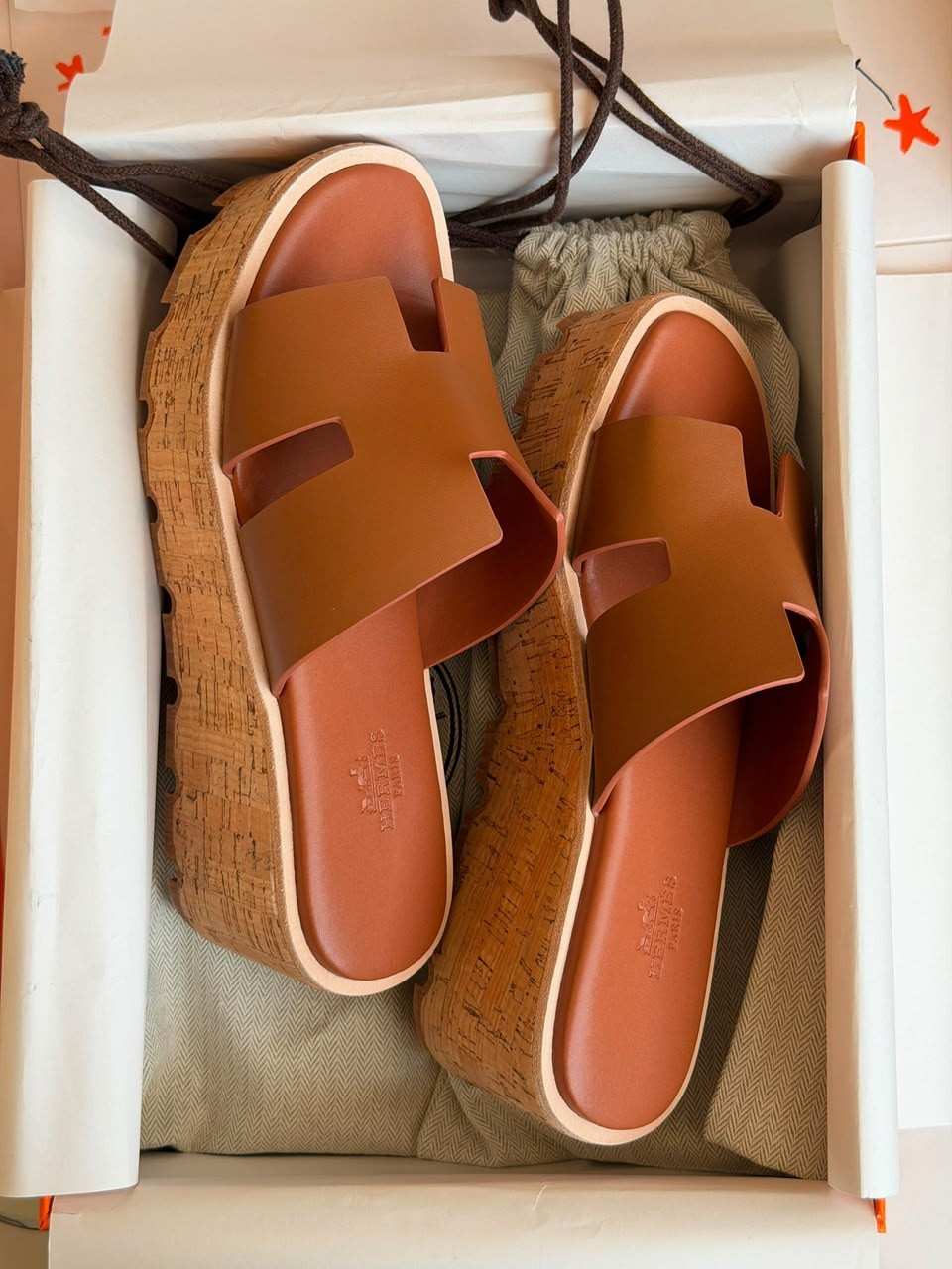 Hermes Eze 30 platform sandals brown Hermes Eze 30 platform sandals brown
