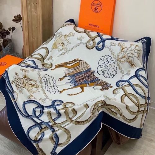 Hermes Palefroi Cashmere Shawl Cashmere And Silk